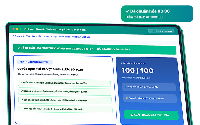 VN Docs — Đã chuẩn hóa NĐ 30